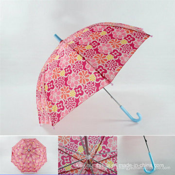 Red Color 19inches Kids Straight Umbrella